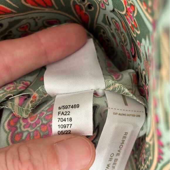 NWT LOFT Petite Paisley Flounce Midi Wrap Dress - Size XS Petite - Picture 7 of 7